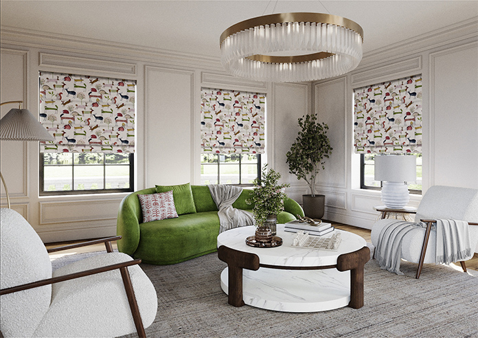 Oh My Deer, Berry - Roman Blind - Image 7